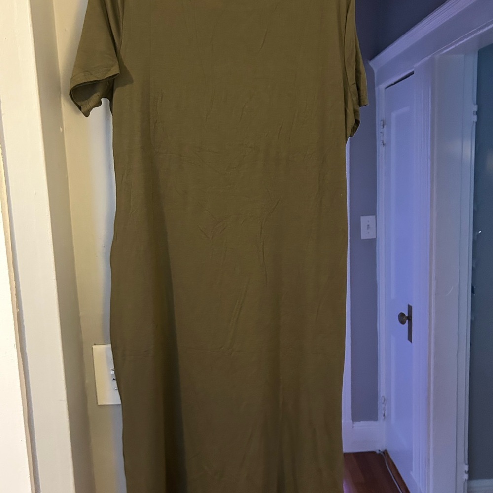NWT Olive Green Midi Dress - Picture 8 of 12
